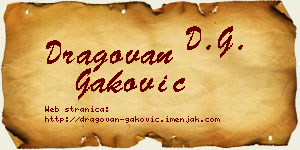 Dragovan Gaković vizit kartica